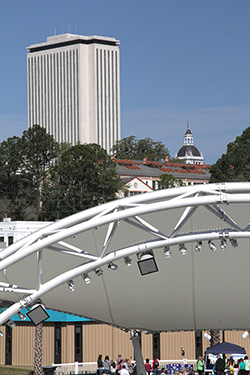 Downtown shot including the amphitheater