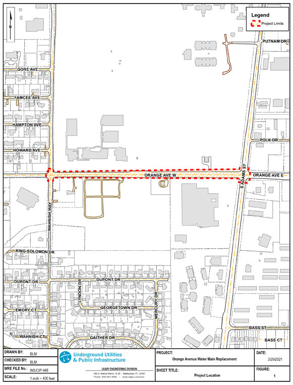 a map of the project area